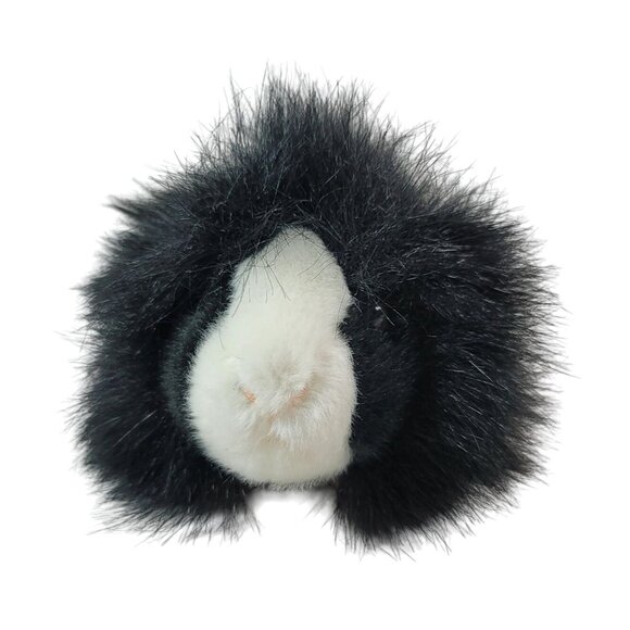 Douglas Cuddle Toys Guinea Pig Plush Black White 9" Angora Realistic #4112 2018 - Picture 3 of 11
